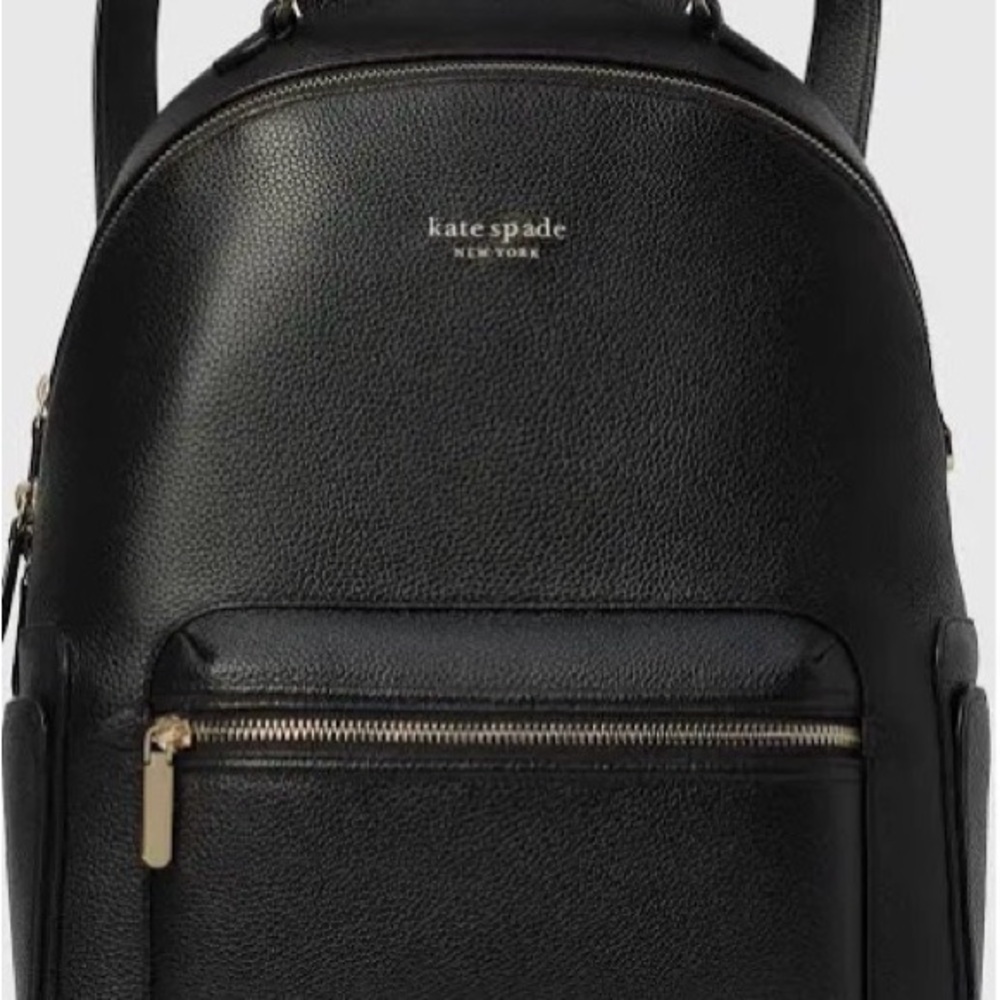 Kate Spade Luxurious Leather BRAND NEW NEVER USED Black Textured Backpack